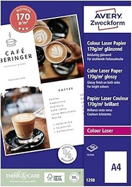 AVERY Zweckform 1298 Superior Colour Laser Paper (200 Sheets, 170 g/m², DIN A4 Paper, Coated on Both