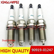 4-6pcs FK20HR11 90919-01247 Dual Iridium Spark Plug For 9091901247 FK20HR-11 XP5325 FR7NII35U REC10W