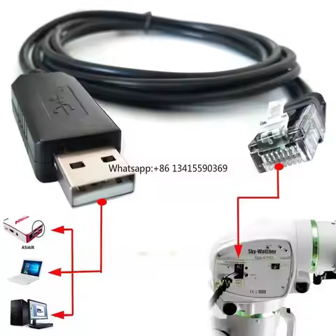 USB to RJ45, DB9 Asiair Pro Plus Computer PC to Skywatcher Mount Hand Control EQ5 AZ,N EQ6 R,GT,Pro_