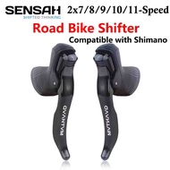 ✶SENSAH Road Bike Shifters STI 2x7 2x8 2x9 2x10 2x11Speed Lever Brake Bicycle Derailleur Compatible