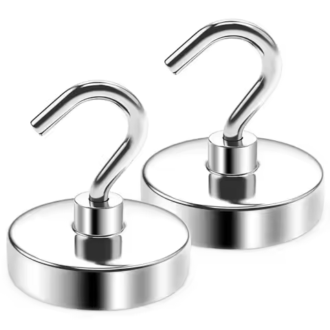 1/2/4/8PCS Strong Neodymium Magnetic Hook Sucker Metal 12kg 5Pounds Diameter 20mm Magnets Quick Hook