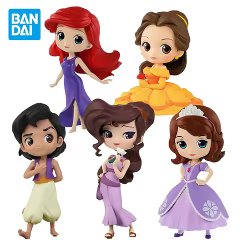Bandai Disney Sofia The First ActionToy Figures Megara Ariel Snow White Anime Model Aladdin Original