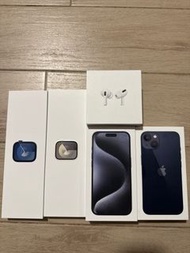 Apple Iphone 15 pro 13 吉盒 Air pods pro Ipad Air
