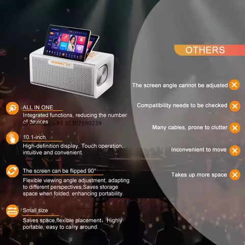 2025 Professional All-in-One Home Theater Player Android Karaoke System Touch Screen Sound Song Juke