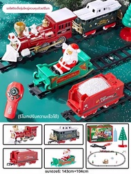 ของขวัญของเล่นไฟฟ้า Christmas Train Sound Light Hanging on Christmas Tree Railway Track Electric Chr