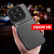 For Vivo IQOO 15 2025 Phone Case Car Magnetic Soft Silicone Casing IQOO15 VivoIQOO15 Matte Shockproo