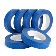 (JSTG) Blue Tape 6 Pack X 1 Inch X 55 Yards Crepe Paper Masking Tape Paint Tape for Wall Painting Cr