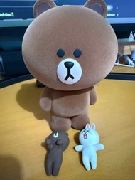 Line Friends Brown URDU 7inch 公仔 無盒 加 杯緣子 熊大 cony