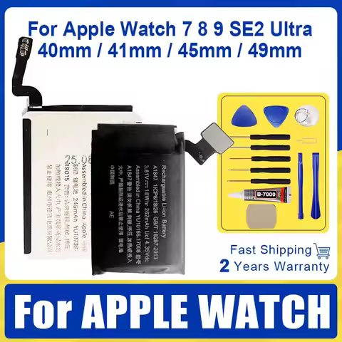 XDOU A2552 A2663 A2810 A3009 A2954 A2815 A2721 A2956 A2749 Battery For Apple Watch Series 7 8 9 SE2 