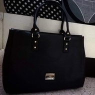 Santa Barbara polo & racquet club black handbag office formal OL shoulder bag