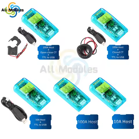 100A 10A PZEM-004T Digital Multifunction Meter Watt Power Volt Amp Current Test Module Communication