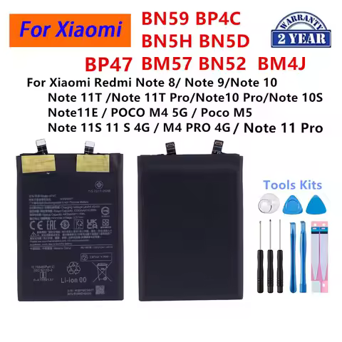 BN59 BP4C BN5D BP47 Phone Battery For Xiaomi Redmi Note 10 Pro/9/ 10S /Note 11T Pro/Note 11E / POCO 