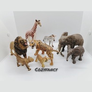 <READY STOCK> Animal Toys Good Quality Wild Animal FAMILY Set Toys For Kids Early Learning Plastic A