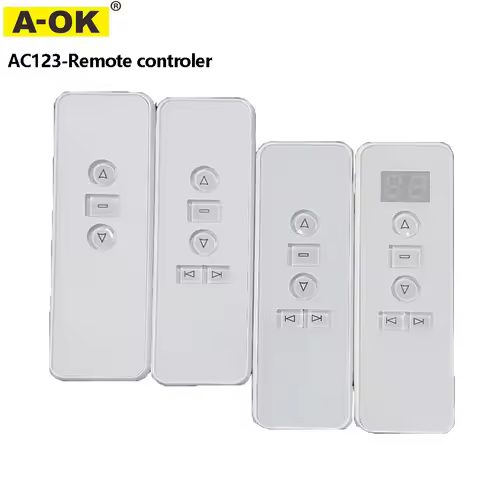 A-OK RF433 hand held Emitter AC123 1/2/6/16CH Remote Controller A OK Electric Curtian Motor,Wireless