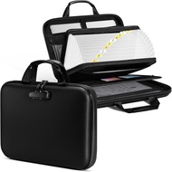 Fire Resistant Document Organizer Box with Lock& File Folders-Hard Case Proof Safe Bag for Protec