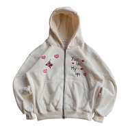 Handpainted zipper hoodie "CAS - Apocalypse"