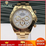 ROLEX Daytona Watch For Men Women Pawanble Original Analog Water Proof Stainless Steel Two Tone Gold