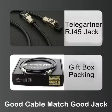 CAT.8 40Gbps RJ45 XSSH 7mm 8 Core 99.999% 5N Pure Silver 15AWG High Density Double Layer braided and