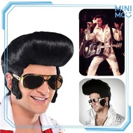 Elvis Cosplay Wig Sunglasses Complete Package For Halloween Party And Elvis Presley Costume Party Th