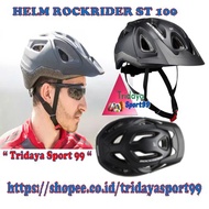 HITAM Mountain BIKE Helmet ST100 MTB Helmet (MOUNTAIN BIKE) ROCKRIDER BTWIN Black