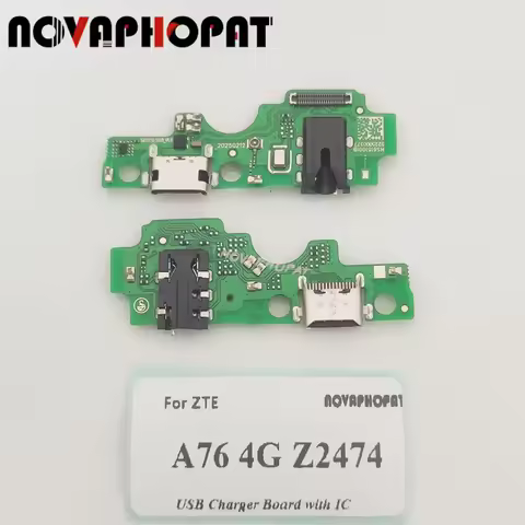 For ZTE Blade A76 4G Z2474 USB Dock Charger Port Headphone Audio Jack Microphone Flex Cable Fast Cha