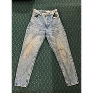 Bershka Mom Blue Washed Women's Jeans