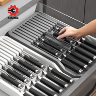 Knife Holder, in Drawer Knife Block Holder with Expandable Cutlery Tray Kitchen Drawer Organizer Ins