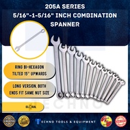 5/16"-1-5/16" ELORA 205A SERIES Combination Spanner Inches [Made in Germany]