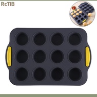 RcTlB Silicone Muffin Pan với 12 ly Vòng không dính cupcake khuôn mẫu với xử lý khay để nướng bánh m