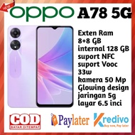 oppo A78 5G NFC ram 16+128 GB, kamera 50mp garansi resmi 1 tahun