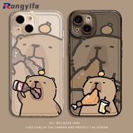Cartoon Capybara Phone Case For Meizu 21 Note 20 Pro Clear Casing Cute Funny Transparent Anti-fall S