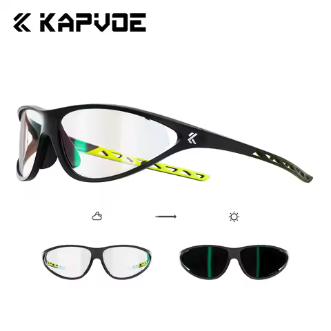 Kapvoe Men's Cycling Sunglasses Photochromic Hiking Eyewear Camping Fashion Sunglasses MTB Bike Glas