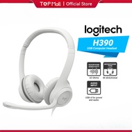 Logitech H390 USB Headset Rotating Noise Canceling Mic Digital Stereo Sound Wired On Ear Headphone