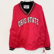 90年代古著Champion套頭衫，復古紅色，LRED