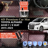 TOYOTA ALPHARD AH30 ( 2015 - 2023 ) 6D PU Leather Car Carpet VIP Car Mat Floor Mat Alas Kaki Karpet Kereta Accessories