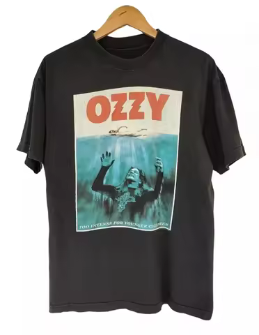 Ozzy Osbourne 90s Graphic Black Short Sleeve Unisex Shirt Cotton retro streetwear T-shirt graphic t 