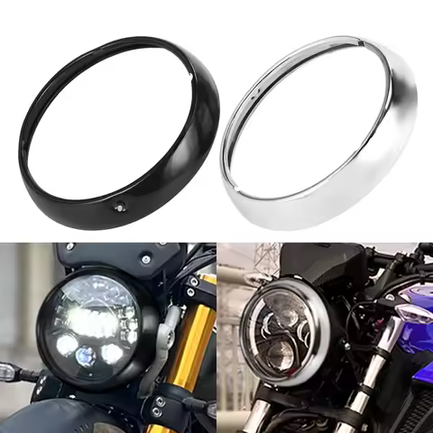 7" Motorcycle Headlight Trim Ring Cover For Harley Touring Road King Electra Tri Glide CAO Chrome
