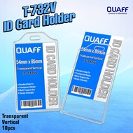 10pcs Clear ID Card Holder Vertical T-732V ID Sleeve ID Protector 54x85mm (ATM Size)