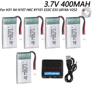 3.7V 400Mah Lipo Battery Para Sa X4 H107 H31 Ky101 E33c E33 U816a V252 H6c RC Drone Spare Parts 3.7