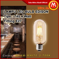 Edison Retro Vintage T45 4 Watt LED Bulb 4W E27 Fitting/