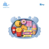 Mainan Anak Interaktif Set Makanan Piring Kepiting Edukatif Role Play Kitchen Toys