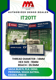 Original DENSO IRIDIUM PLUG IT20TT -SAGA BLM/GEN2/PERSONA/WAJA/SATIRA/EXORA/PREVE