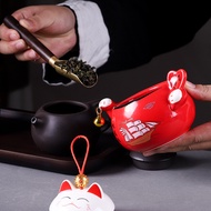 Lucky Cat Porcelain Teapot