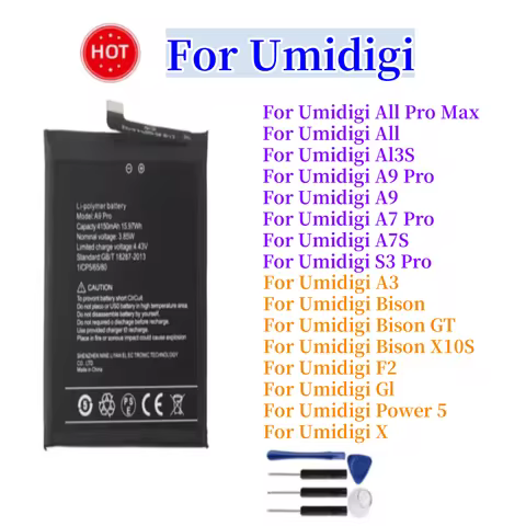 2025 NEW Battery For UMI Umidigi A11 A13S A11 Pro Max A7 Pro A7S A9 Pro S3 Pro A3 Bison GT X10S F2 G