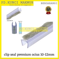 Mohair Feather seal clip premium 10-12mm mohair Fur 220cm Fur Glass Door seal