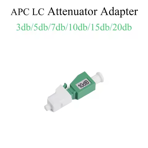 1PCS APC LC Fiber Attenuator 3DB-20DB Single-mode Fiber Optic Adapter LC Male to LC Female Connector