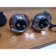LARGE IRON 2 PIN DC SOCKET CONNECTOR FOR DC VOLTAGE