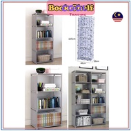 PP Book shelf rack 3 tier 3colums or 5 Tier 10 columns book + with thicken rear cloth 332