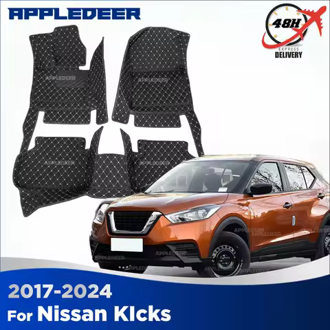 Car Floor Mats For Nissan KIcks 2017-2024 2023 2022 2021 2020 2019 2018 Custom Auto Foot Pads Carpet