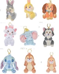 🇯🇵Disney store-Fluffy Cutie:chip/dale/stitch/Lady/Marie/Dumbo/Figaro匙扣（預訂款）